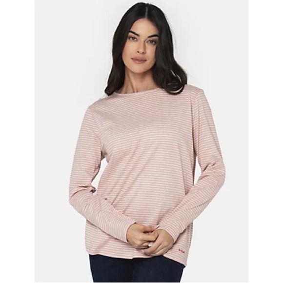 Peace Love World The Frankie Stripe Tee Dusty Rose XS - Picture 8 of 8